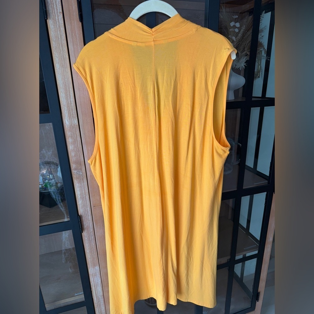 Soft Surroundings Tunic Top Marigold Tank modal sleeveless knot twist - Picture 4 of 9